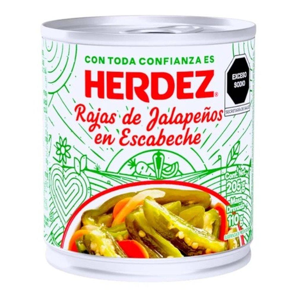 HERDEZ 205 GR JALAPENO RAJAS