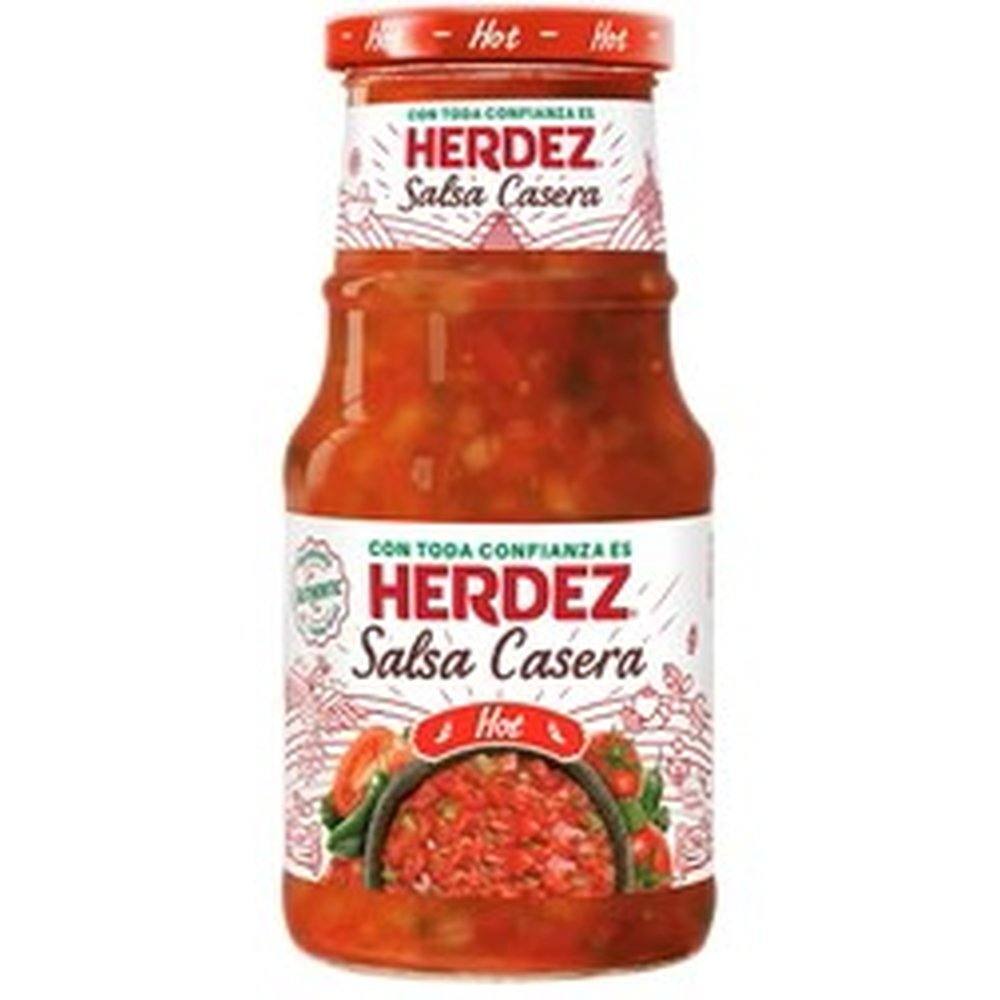 HERDEZ 240 GR SALSA CASERA PICANTE GLASS
