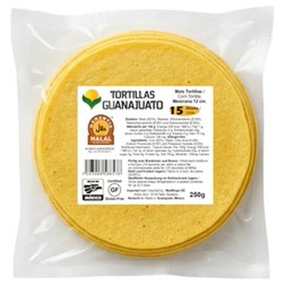 MAIZ GUANAJUATO 250 GR 12 CM AMARILLAS MEXWRAPS