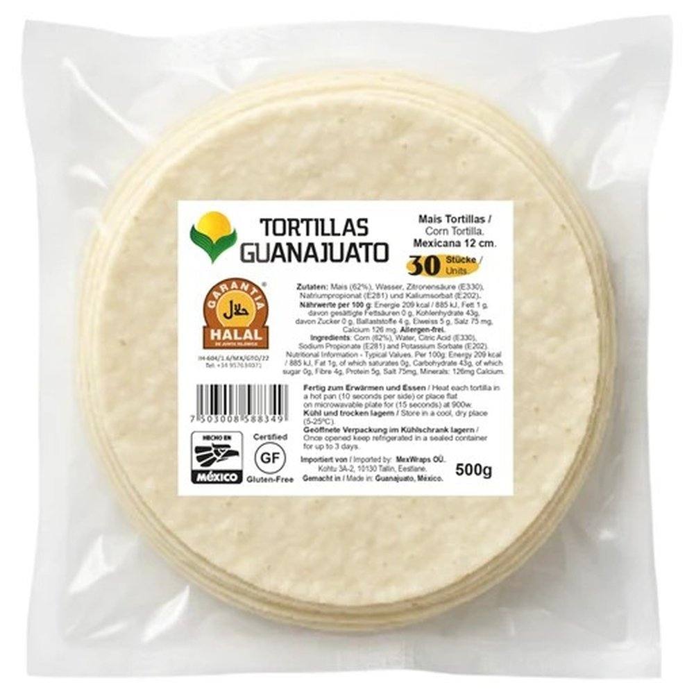 MAIZ GUANAJUATO 500 GR 12 CM AMARILLAS MEXWRAPS
