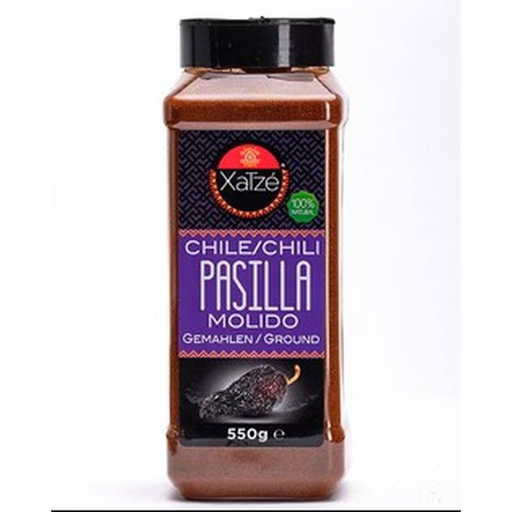 XATZE 550 GR CHILE PASILLA MOLIDO